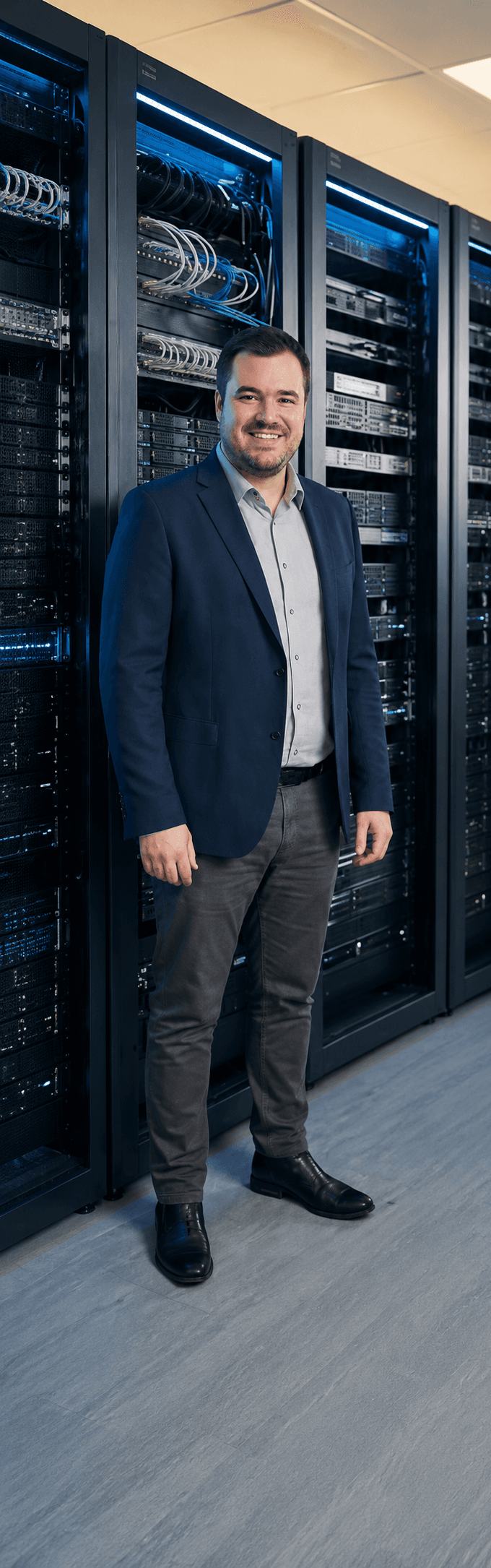Markus Krämer im Rechenzentrum